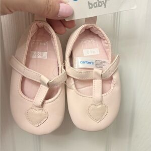 Carter's Pink Baby Shoes with Heart Detail 🩷